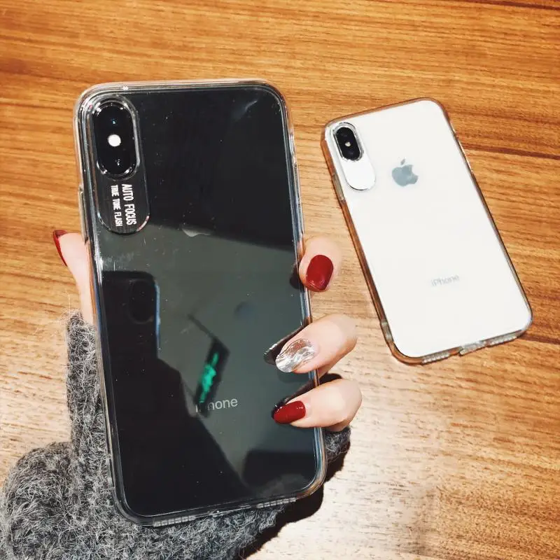 Ультратонкий металлический Прозрачный чехол для защиты камеры iPhone XS Max XR X 6 6s 7 8 Plus