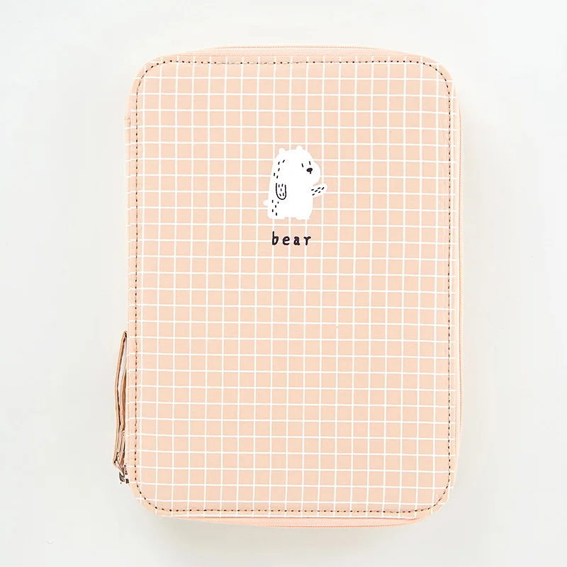 bear1 Kawaii большой емкости школьный карандаш CaseMulti-функциональная папка для файлов сумка для хранения для студентов Ipad записные книжки ручки канцелярские - Цвет: bear1