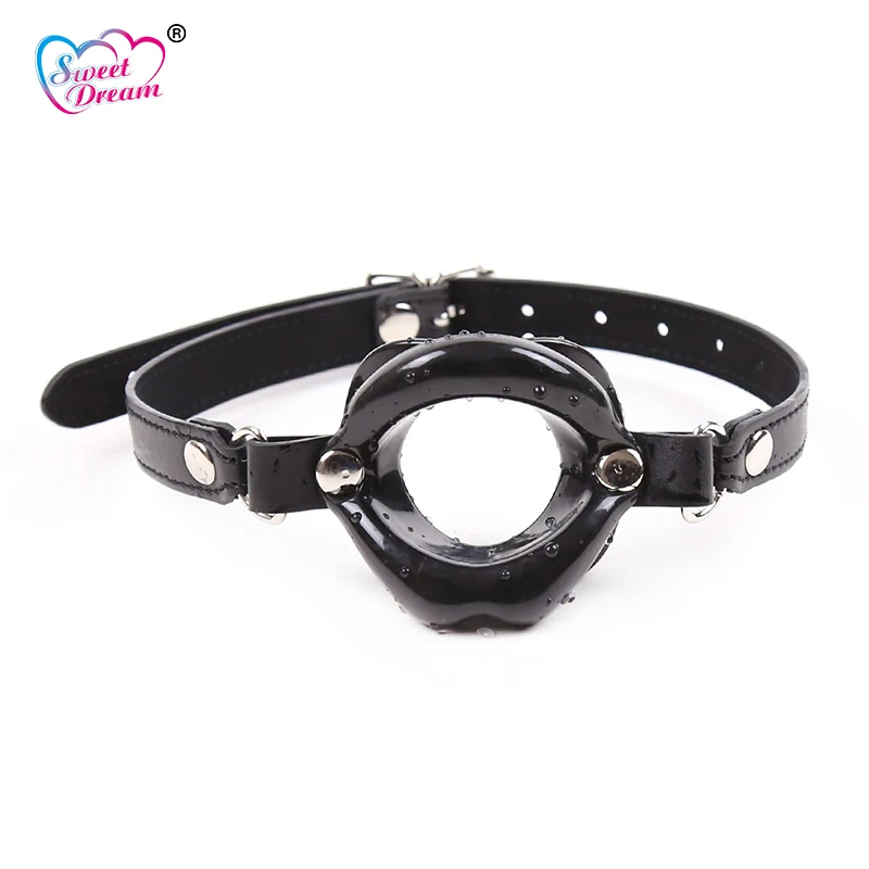 Сладкий сон взрослых Силиконовые с губами кляп пряжкой БДСМ повязки ограничения