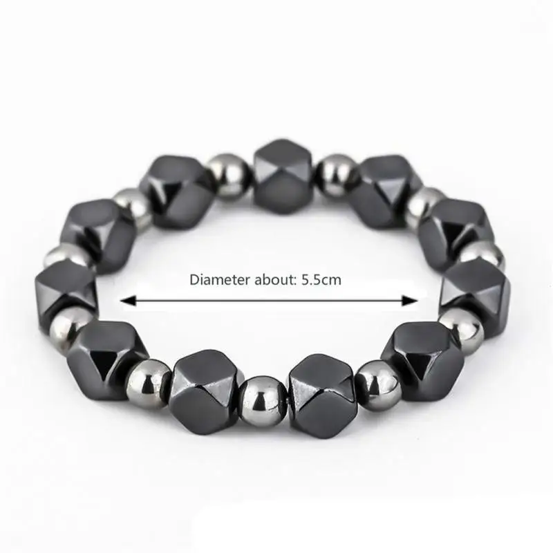 Slimming Products Magnetic Bracelet Anion Black Stone Therapy Hematite Magnet Weight Loss Stimulating Acupoints L3 | Красота и