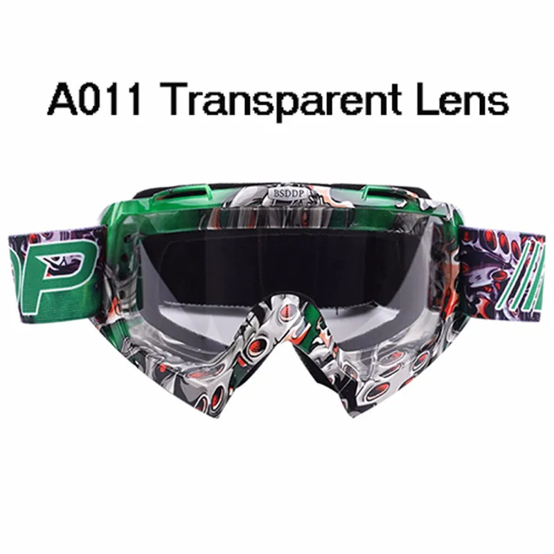 A011 Transparen Lens Мотоциклетные защитные шестерни гибкий крест шлем маска для лица очки для мотокросса объектив ATV Dirt Bike UTV очки шестерни очки - Цвет: A011 Transparen Lens