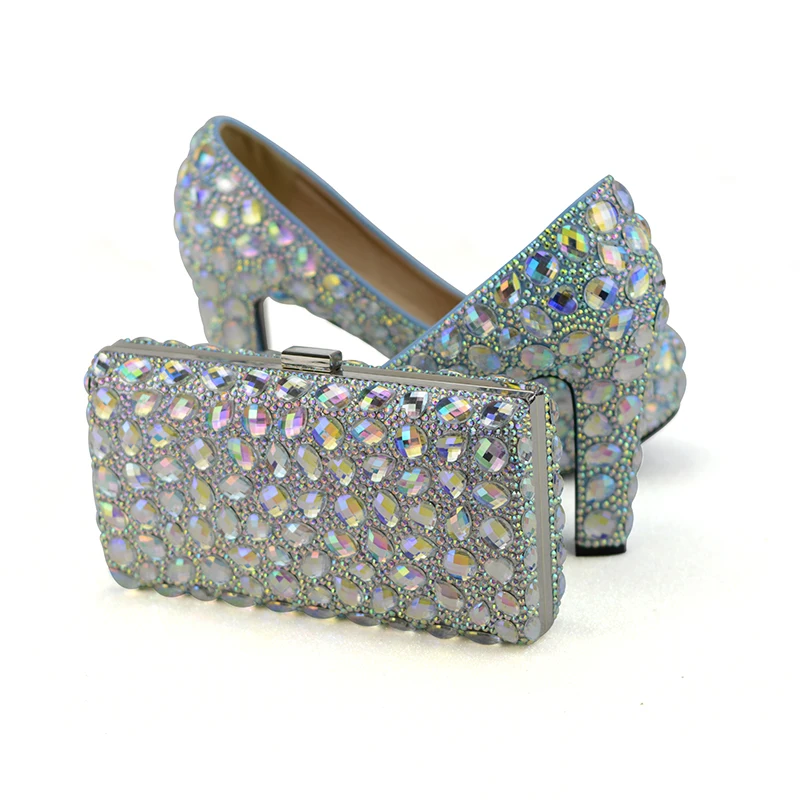 Женские свадебные туфли со стразами на массивном каблуке 12 см|crystal wedding shoes|wedding