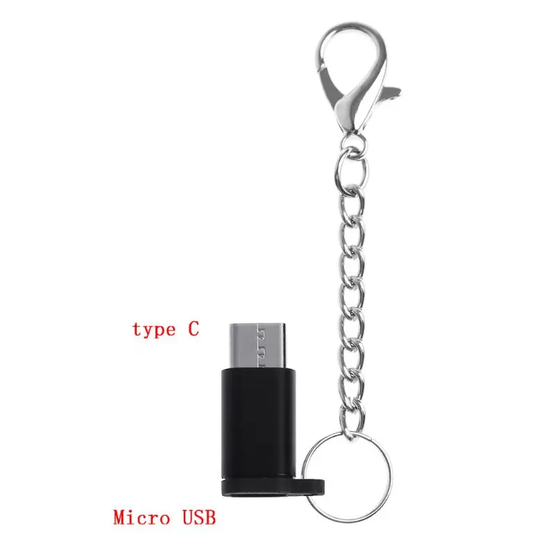Бесплатная доставка USB C 3 1 Type папа к Micro Женский адаптер с цепочкой для ключей от