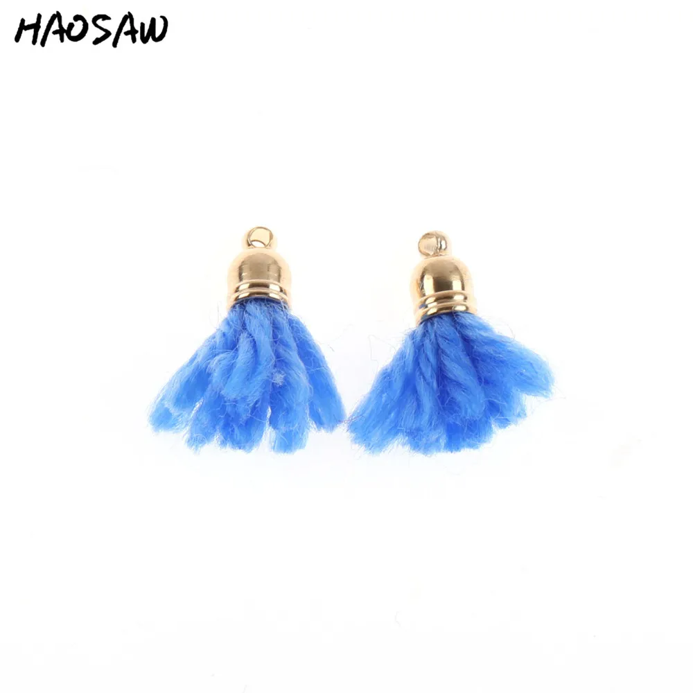 

20MM 10Pcs/Lot Little Tassel Charms Pendant Golden Caps For DIY Jewelry Earrings/Necklace/Bracelet/Components Material Findings
