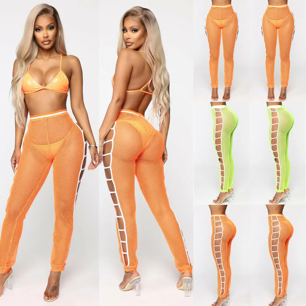 Женская сексуальная пляжная сетчатая прозрачная накидка на бикини одежда для