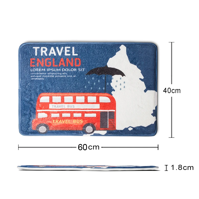 Домашний Декоративный Напольный коврик HUGSIDEA Придверный для дома кухни ванной |