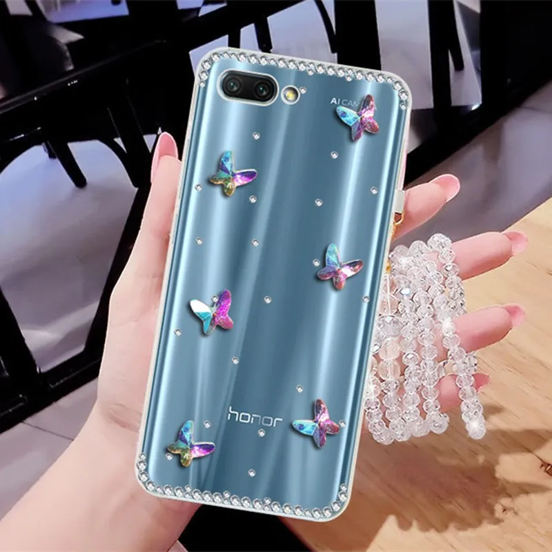 С украшениями в виде кристаллов чехол для телефона huawei P10 P8 P9 lite 2017 Коврики 9 10 Pro 20