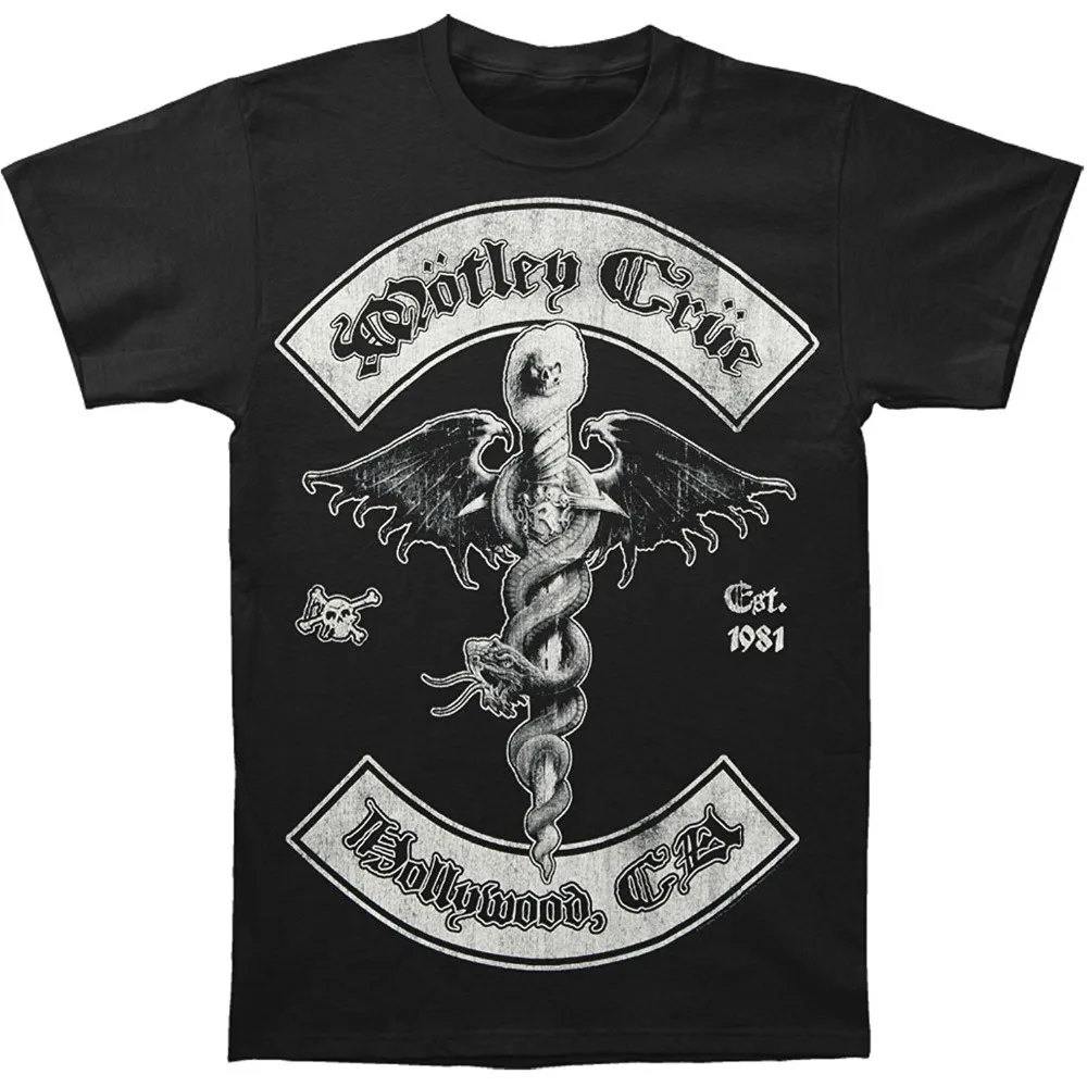 Новая модная дизайнерская футболка Global Мужская Motley cruegwood голливудская Летняя