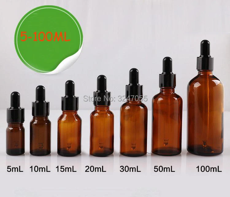 5ml10ml15ml20ml30ml50ml100ml элегантный коричневый флакон капельница для эфирного масла