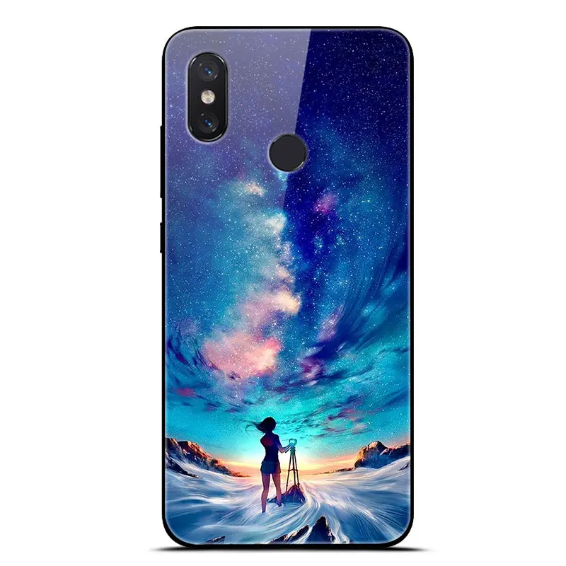 Для Xiaomi mi 8 Lite чехол на Xio mi 8 закаленное стекло чехол для телефона аниме для Xiaomi mi 8 Pro mi 8 SE мягкий бампер чехол Funda - Цвет: 19