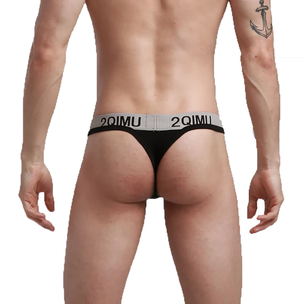 2 QIMU модное мужское нижнее белье сексуальная мужская Защита паха сетчатые трусы