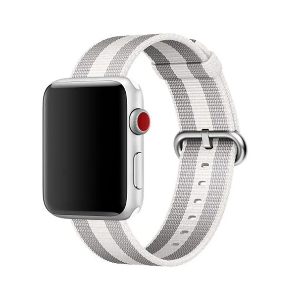 Новейший тканый нейлоновый ремешок для часов iWatch Apple Watch Спортивная петля браслет 38 мм 42 мм 40 мм 44 мм Серия 1 2 3 4 серия 5 - Цвет ремешка: stripe white