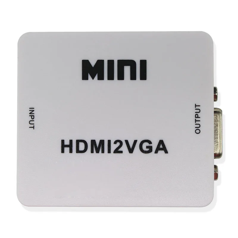 Преобразователь HDMI в VGA аудио адаптер мини-преобразователь Аудио и видео 1080P HDMI2VGA