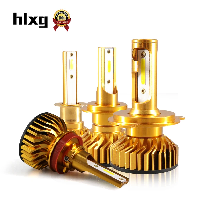 HLXG фар автомобиля 2 шт. H7 светодиодный лампы H4 H11 H1 60 Вт 10000LM Мини авто фары 6500K H8 H9 9005