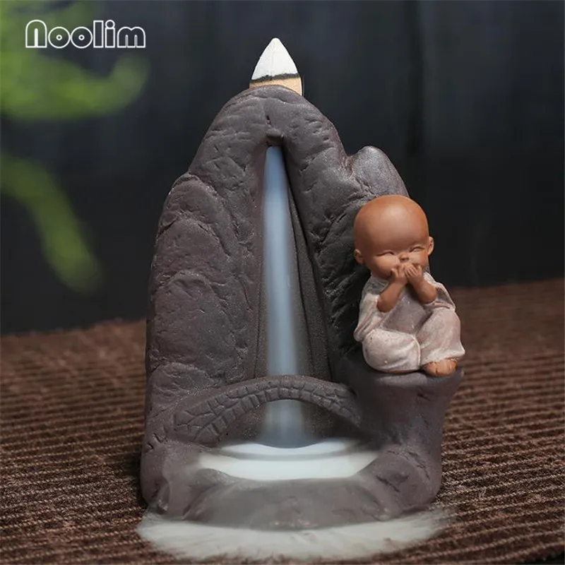 Креативный Фиолетовый Глиняный ладан конусы горелка ручной работы Zen маленький