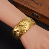 big wide ethiopian bangle bracelet gold cuff bracelets dubai african men women girls party brdial weddingjewelry gift