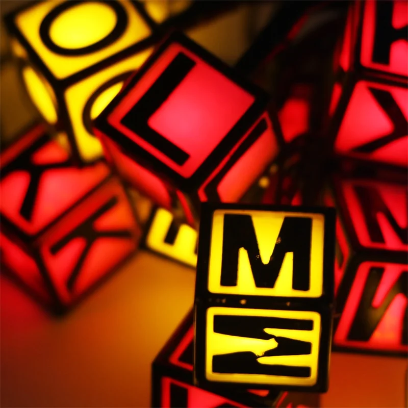 

SZYOUMY 6M 30 LED Solar Powered ICE Cube Letter LED String Light for Christmas Garden Lamp Patio Fairy Wedding Party Decor