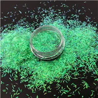 Green-15g Цветная яркая мишура, блестящая переливчатая радуга, розовый, голубой, белый, желтый, золотой цвет, маникюр, ногти, искусство, блестки для тела, вечерние украшения - Цвет: Green-15g