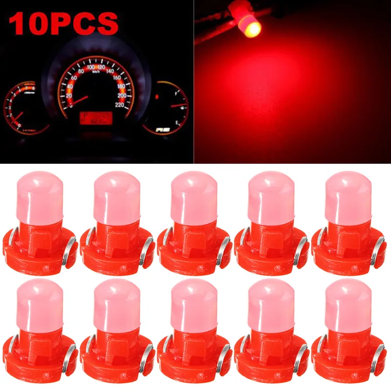 

10pcs/lots T3 1LED Instrument Cluster Dash Gauge Climate Light Lamp Bulb Red