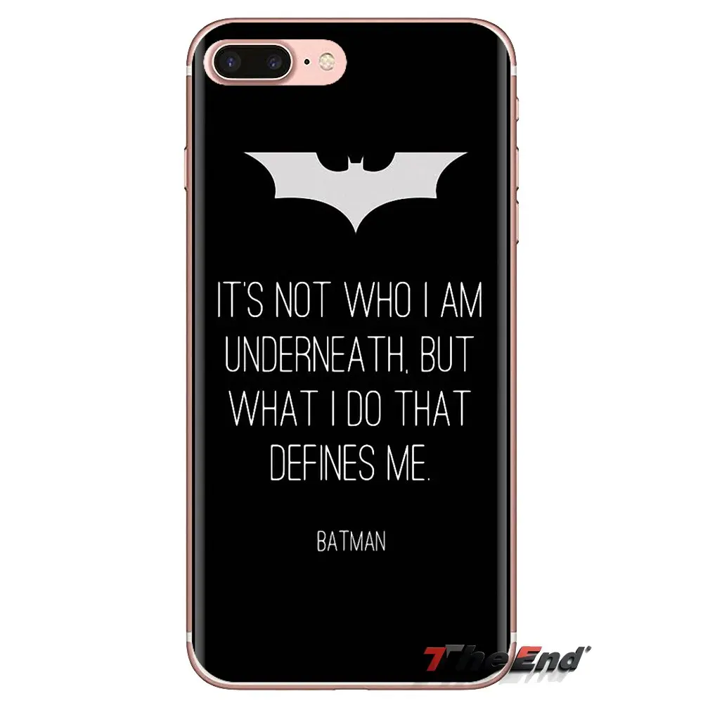 Для Samsung Galaxy S3 S4 S5 Mini S6 S7 Edge S8 S9 S10 Plus Note 3 4 5 8 9 прозрачный чехол из ТПУ I'm Not Say now Batman