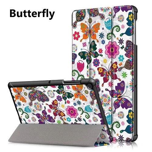 Butterfly Ультра тонкий трехкратный смарт-чехол PU Чехол подставка оболочка планшет Funda для samsung Galaxy Tab S5e 10," SM-T720/T725 выпуск - Цвет: Butterfly