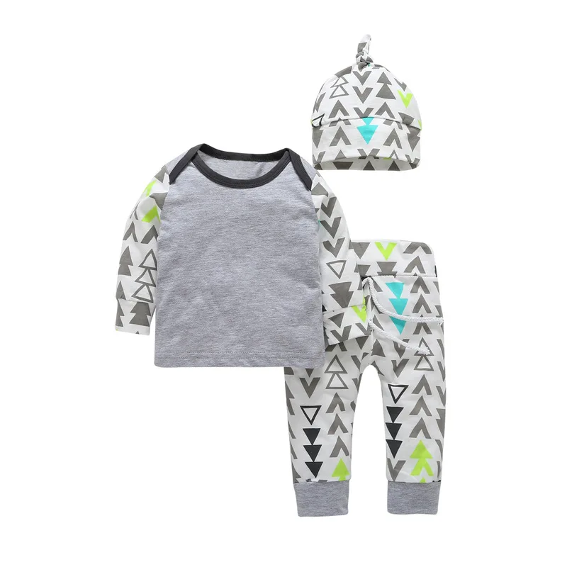 

Infant Clothing New Autumn Baby Girls Clothes T-shirt+Pants+Hat 3pcs Outfit Suit Baby Girls Clothing Set Newborn Clothes