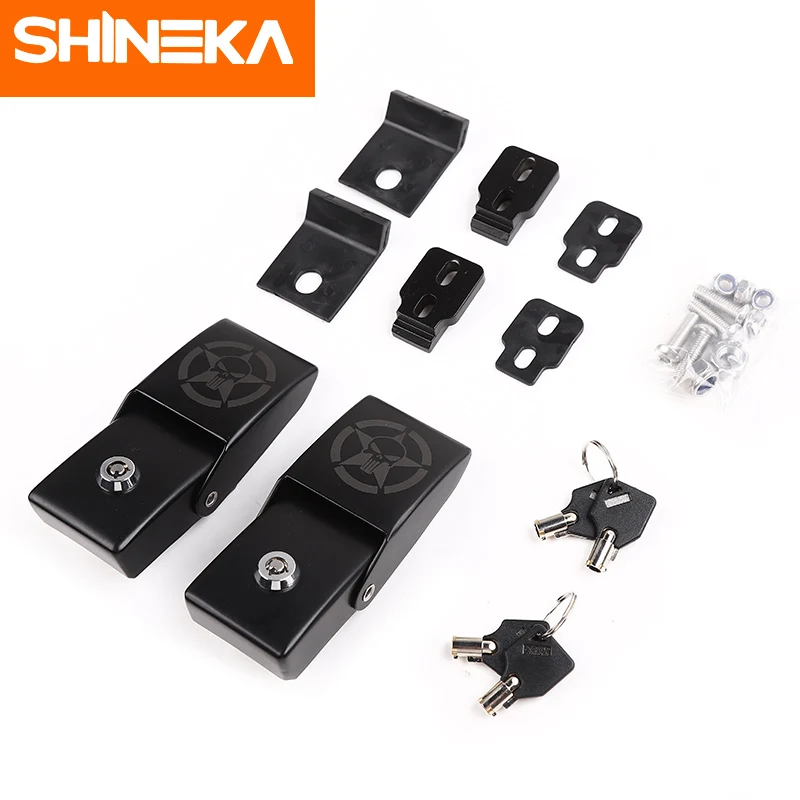 SHINEKA Автомобильный Замок двигателя крышка для Jeep Wrangler JL+ Автомобильный Замок капот защелка с ключом набор для Jeep Wrangler JL аксессуары