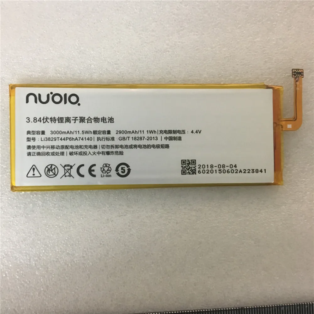 3,84 V 3000 мА/ч, Li3829T44P6hA74140 для zte Nubia Z9 мини NX510j NX511J NX512j NX518j Z9 MAX Z9 плюс Батарея