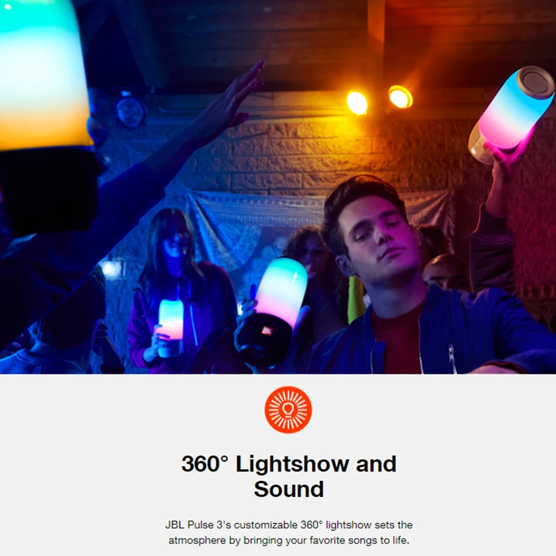 JBL Pulse3 портативный Bluetooth лайтшоу музыкальный динамик красочный голосовой