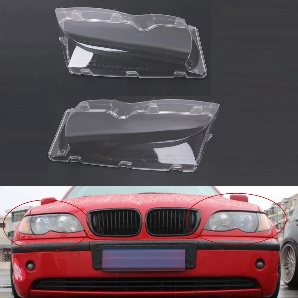 1 пара автомобильных фар Крышка объектива оболочка подходит для BMW 3 серии E46 4
