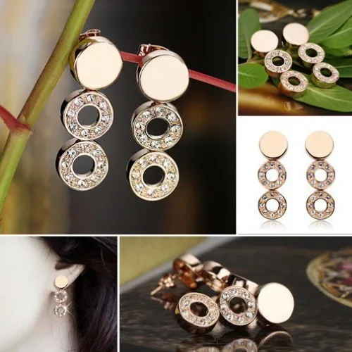 Комплект из колье серёг и кольца с кристаллами | Украшения аксессуары