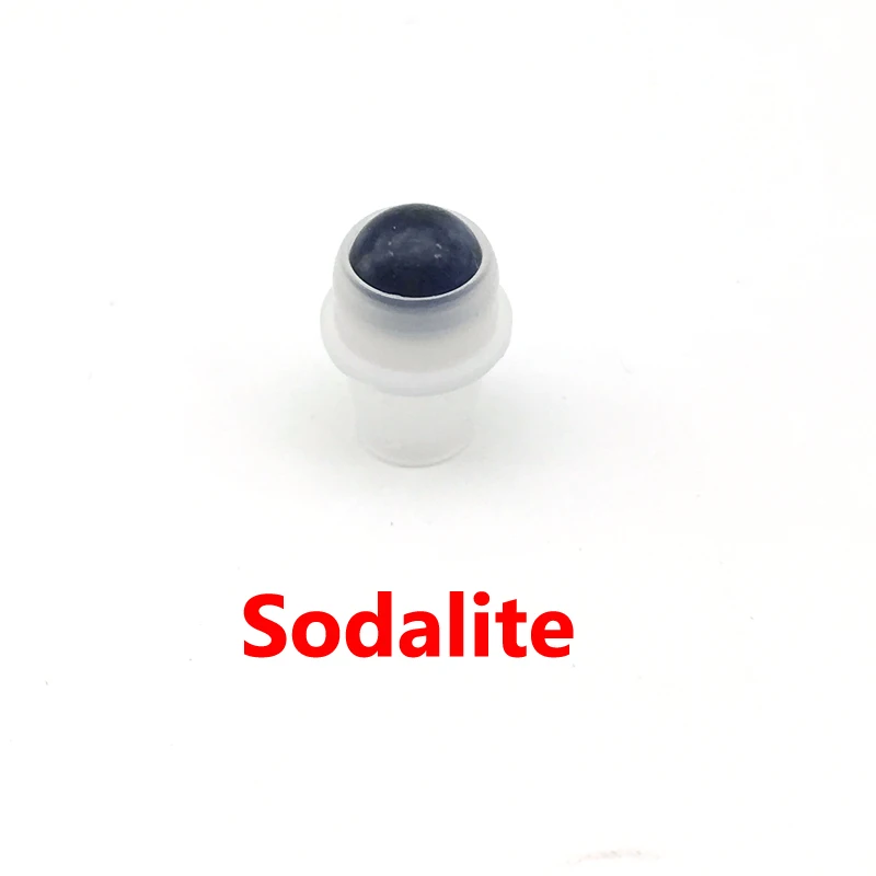 Sodalite 5 шт. натуральный драгоценный камень ролик для 5 мл 10 мл толстые эфирные масла духи текст ролл на стеклянные бутылки - Цвет: Sodalite