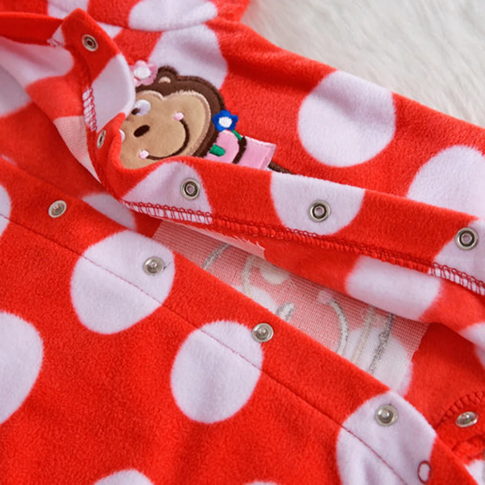 Осень весна 2016 Детская флисовая Пижама комбинезон цельный с длинным рукавом