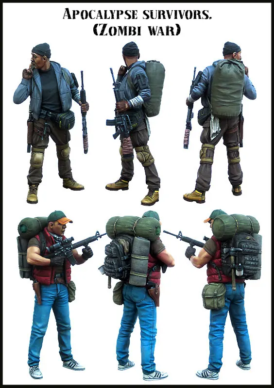1/35 выжившие в Апокалипсисе (зомби война) солдат из смолы GK военная тема