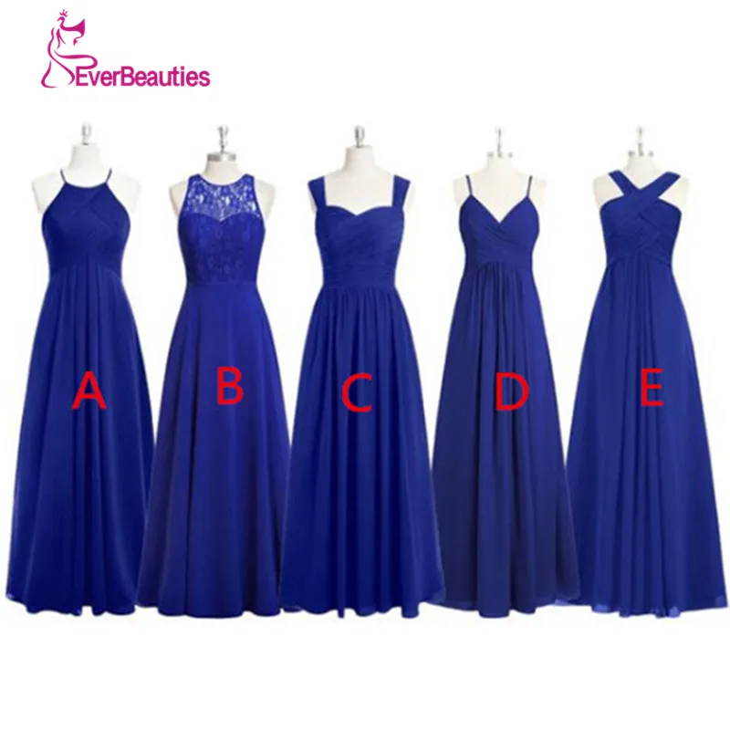 Длинное шифоновое платье подружки невесты синее|dresses for fat people|dress blouses plus sizedress barn