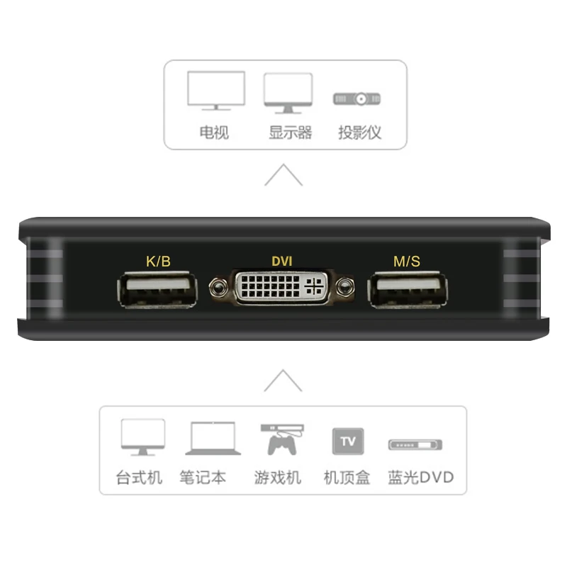 Переключатель DVI KVM переключатель 2 порта USB 0 конвертер аудио видео кабель для