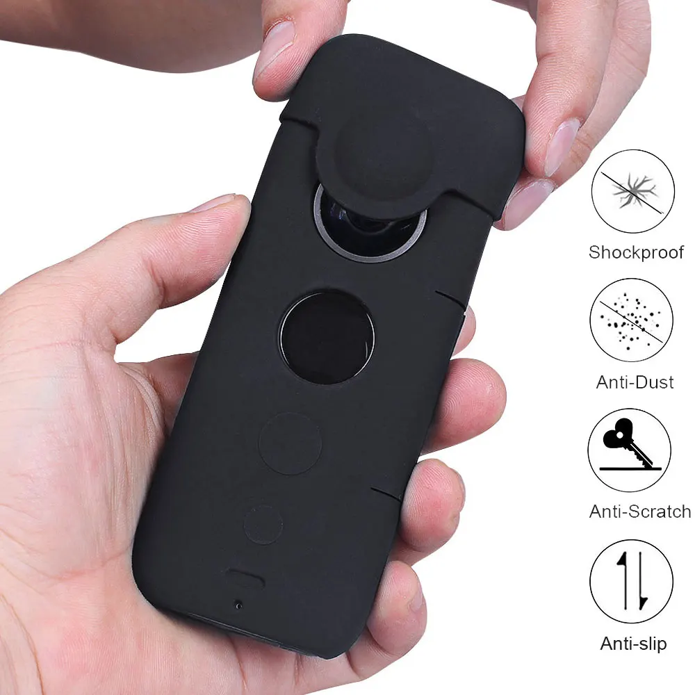 Силиконовый защитный чехол Insta360 One X с крышкой для объектива экшн камеры