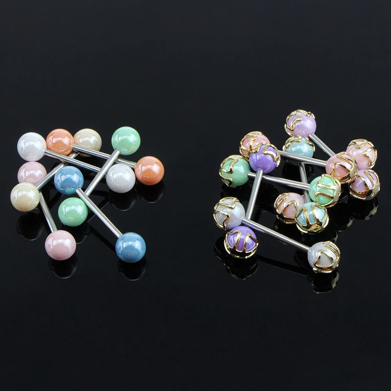 2 шт. Акриловые Кольца для языка 1 х16 мм|body piercing jewelry|piercing jewelrybarbell tongue |