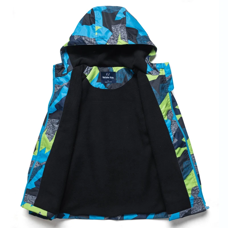Waterproof Jacket 2019 Spring Autumn Boys Windbreaker Jackets Polar Fleece Coats Kids Outerwear Sport hoodie Clothes Double-Deck | Детская