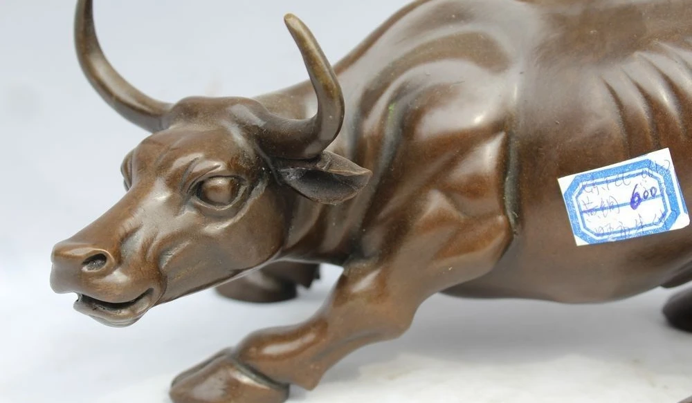 Статуэтка западного искусства злобный бык скульптура скот | Дом и сад