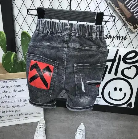 

Children's Short Sleeve Shorts Clothing Fashion Solid Color Cartoon Animal Pattern baby boy Short Sleeve + Denim Shorts Clothing