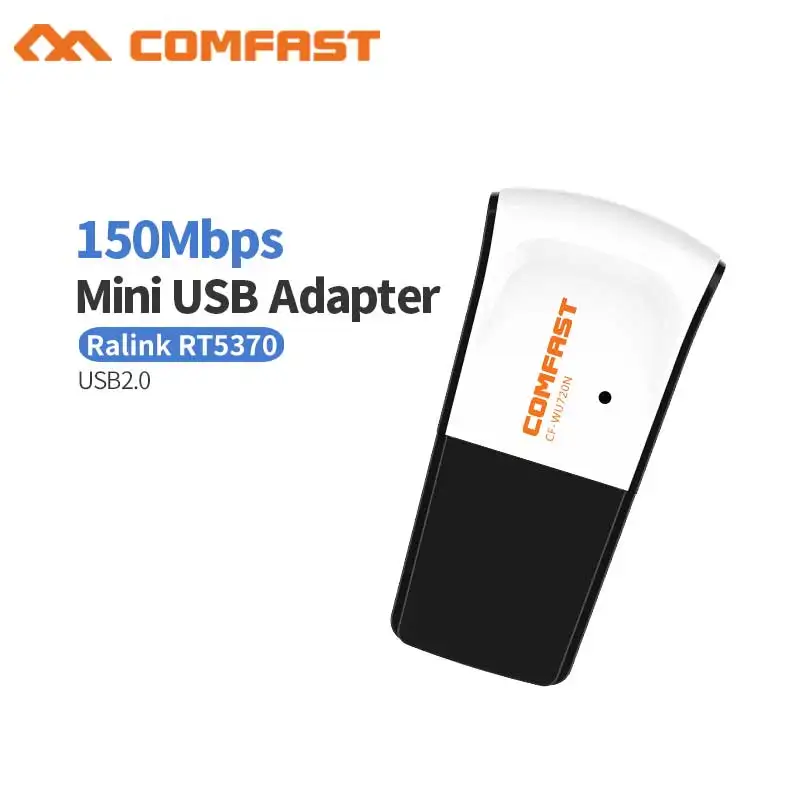 20 шт. Ralink RT5370 150 Мбит/с 802.11b/g/n мини беспроводной Nano USB WiFi адаптер Wi Fi ключ для