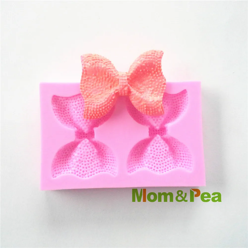 Mom & Pea 0510 Бесплатная доставка силиконовая форма для мыла в форме банта украшение
