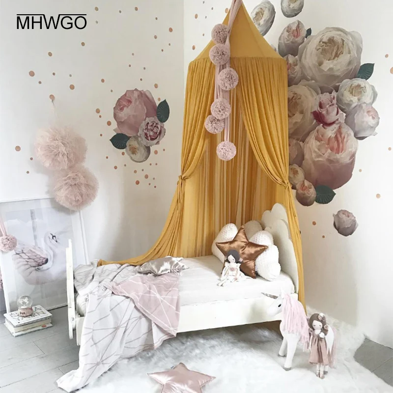 MHWGO кроватки сетки детская кровать комната москитная сетка Полог украшение в
