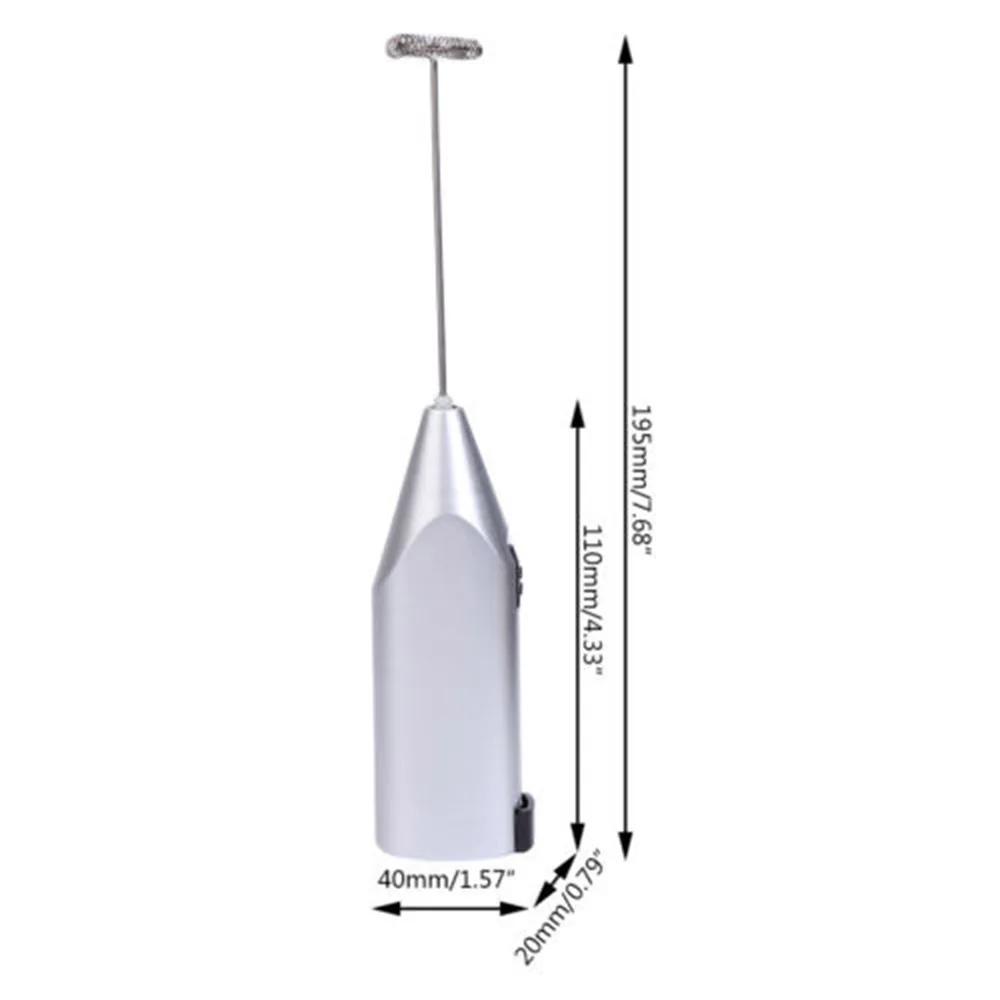Handheld Stainless Steel Coffee Milk Drink Electric Whisk Mixer Frother Foamer Battery Operated Kitchen Egg Beater Stirrer | Бытовая