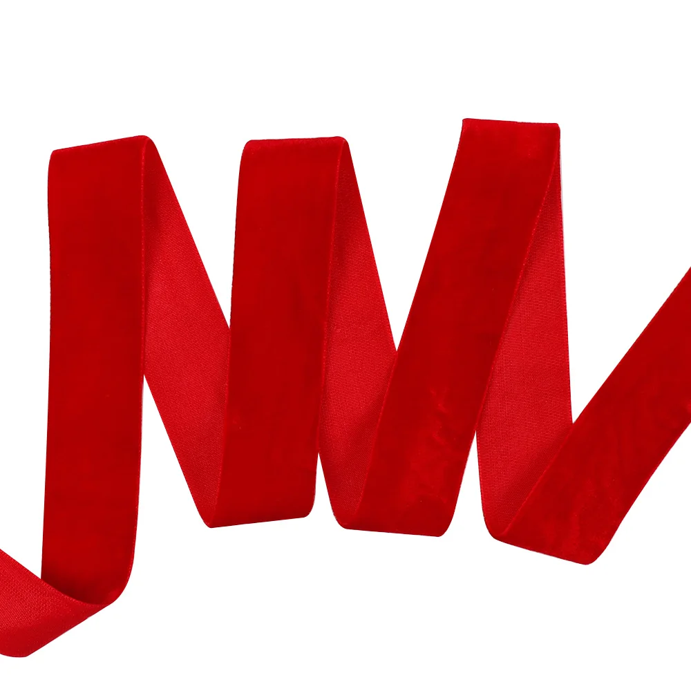 red 5 ярдов бархатная лента мягкая удобная лента 15 мм 25 мм лента для повязка на голову "сделай сам" заколки бант свадебное украшение Материал для рукоделия - Цвет: red