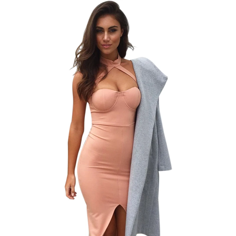 Пикантные Платья для женщин 2017 с плеча Холтер мини платье праздничная одежда