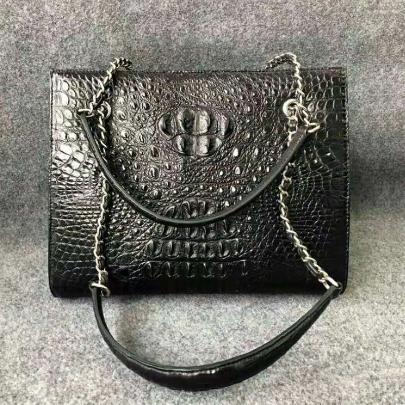 Купи Womens Luxury fashion Genuine Alligator leather tote bag ladies genuine crocodile leather handbag fashion UBEJ0012 за 52,800 рублей в магазине AliExpress