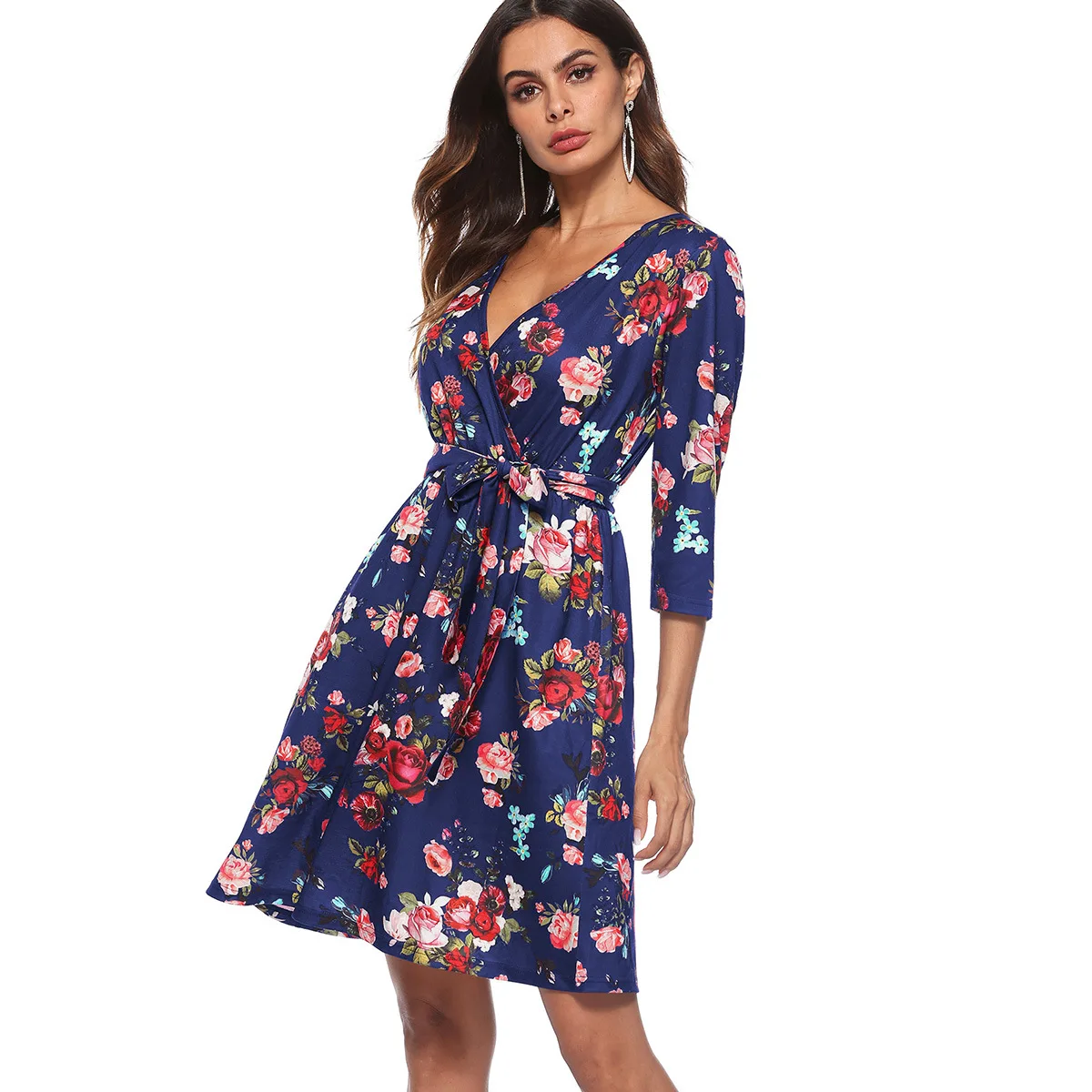 2018 летние Для женщин элегантное платье Вечерние Boho офисная стильная богемный