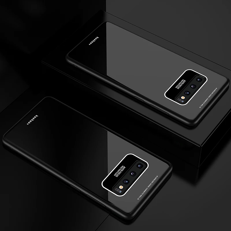 Чехол для телефона Samsung S10 Plus, чехол для Galaxy Note 10 Plus, зеркальное покрытие, твердая задняя крышка для Samsung Galaxy S10 plus, чехлы S10e - Цвет: Black B